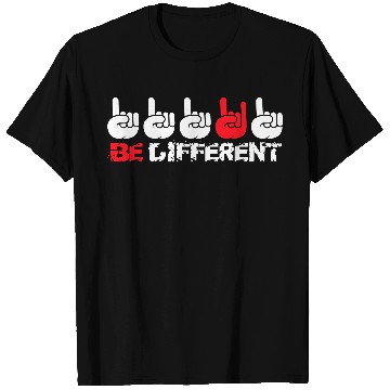 Discover 5 Be Different Heavy Metal Hard Rock Hand Gestures T Shirts
