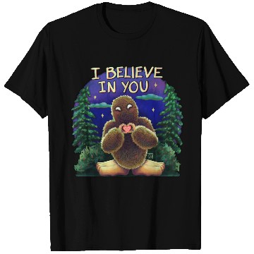 Discover Bigfoot cryptid believe in you T Shirts