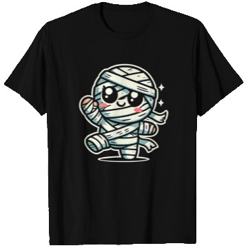 Discover Adorable Kawaii Mummy Running Halloween Fun Design T Shirts