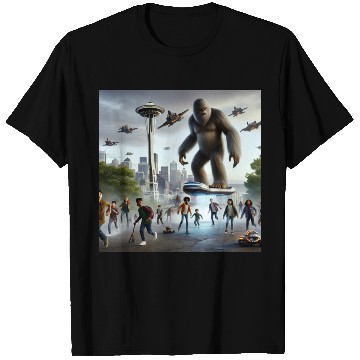 Discover Sasquatch Hoverboard Defender T Shirts