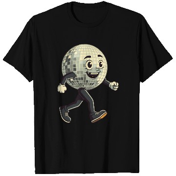 Discover Disco Ball Walking - Retro Funk in Motion T Shirts
