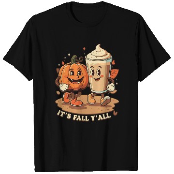 Discover It's Fall Y'all Funny Pumpkin Spice Latte T Shirts