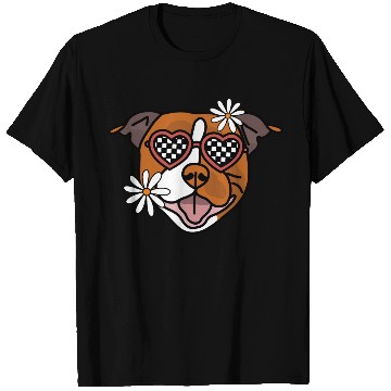 Discover Staffordshire Brown Retro Dog T Shirts