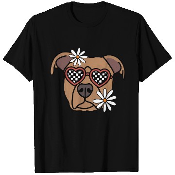 Discover Pitbull Brown Retro Dog T Shirts