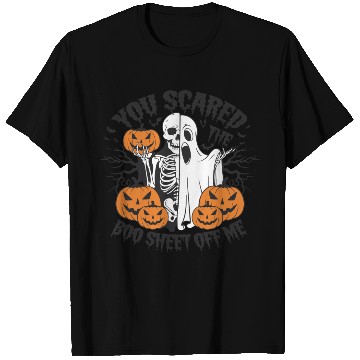 Discover A skeleton with a Halloween costume on it T Shirts