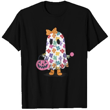 Discover Cute Floral Ghost Trick or Treat T Shirts