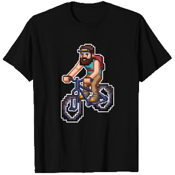 Discover Mountain Bike Pixel Art T Shirts