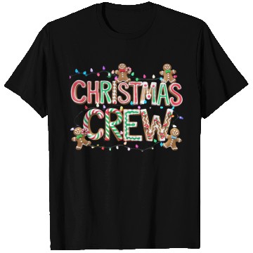 Discover Gingerbread and Candy Christmas Crew with Lights T Shirts