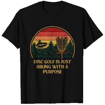 Discover Disc Golf Is Just Hiking Golfer Sayings Disc Golf T Shirts
