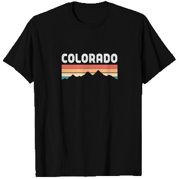 Discover Colorado Sunrise Mountain Design T Shirts