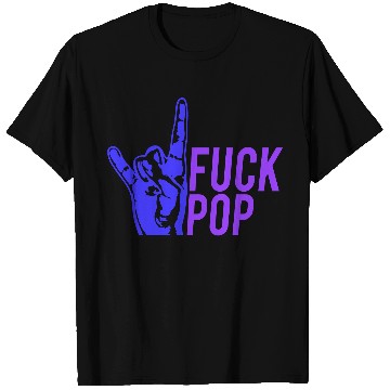 Discover Fuck pop charts music heavy metal fun hand gesture T Shirts