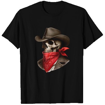 Discover Cowboy Skeleton Skull Bandit T Shirts