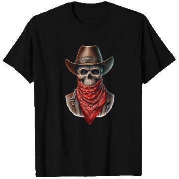 Discover Outlaw Cowboy Skull T Shirts
