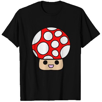 Discover Cute Red Mushroom Smiling T Shirts