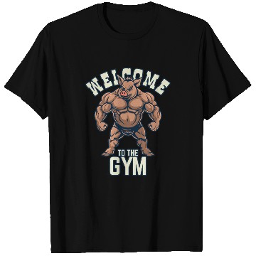 Discover Welcome to the Gym: Bodybuilder Pig T Shirts