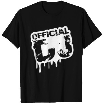 Discover Official DJ Graffiti Spray Drops Music Party Text T Shirts