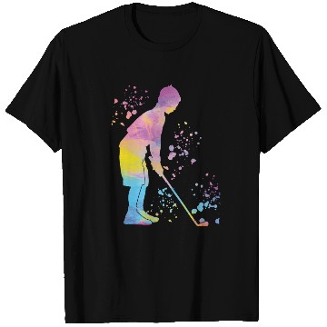 Discover Golfer Colorsplash Kids Miniature Golf T Shirts