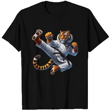 Discover Tiger Martial Artist in Action T Shirts