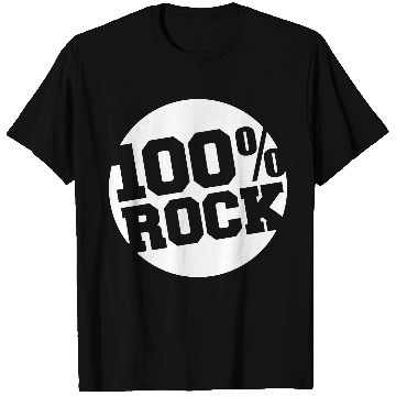 Discover 100 % Percent Rock Heavy Metal Music Text Logo T Shirts