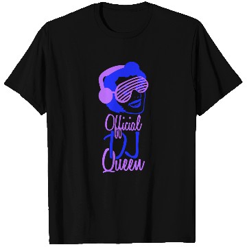 Discover Official DJ Queen Party Retro Vintage Head Face T Shirts