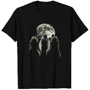 Discover Baboon Monkey Howling Moon T Shirts