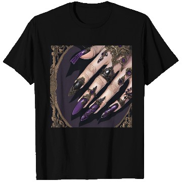 Discover Gothic Fantasy Halloween Nails T Shirts