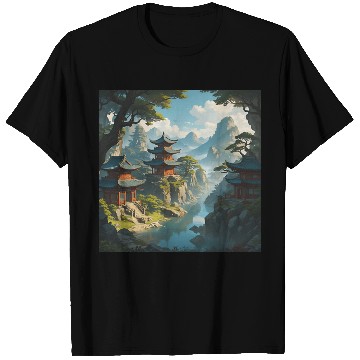Discover Peaceful Pagoda T Shirts