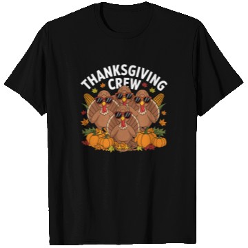 Discover Thanksgiving Crew Turkey Sunglasses Fun T Shirts