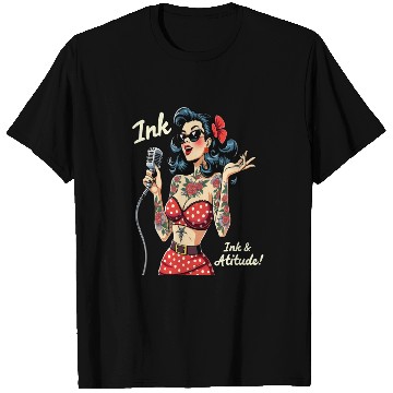 Discover Pinup Ink and Attitude Tattoo Art T Shirts