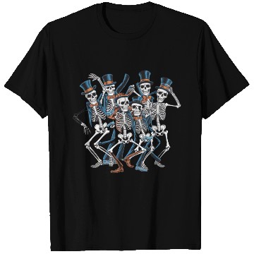 Discover Let's Dance Dancing Skeleton Skull T Shirts