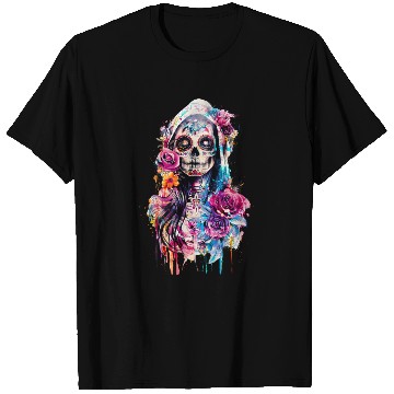 Discover Santa Muerte Saint Mexican Folklore Dead Skull T Shirts