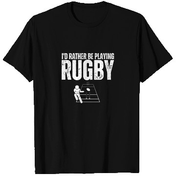 Discover I'd Rather Be Playing Rugby Funny Rugby Player T Shirts