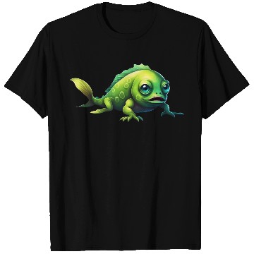 Discover Monster Fish Green Color Crawling on the Seabed T Shirts