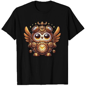 Discover funny cute owl steampunk monster T Shirts
