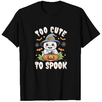 Discover Too Cute to Spook | Adorable Halloween Ghost T Shirts