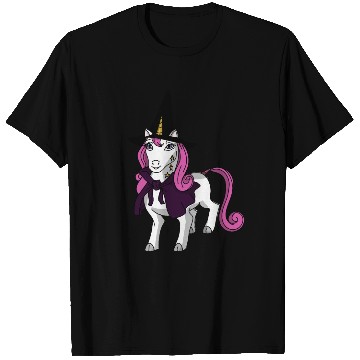 Discover Happy Halloween 2024 unicorn wearing a witch hat T Shirts