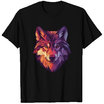 Discover Floral Wolf Vintage Flowers Wolf Face for Wolves T Shirts