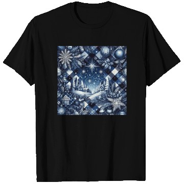 Discover flannel blue and white christmas T Shirts