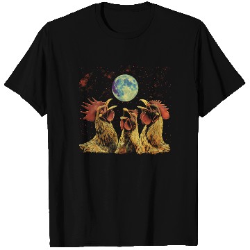 Discover Chicken Farmer Farming Howling Moon T Shirts