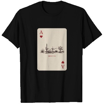 Discover Desert Playing Card Vintage Western Landscape T Shirts