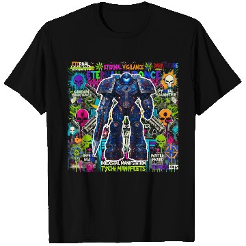 Discover Space Marine Graffiti - White T Shirts