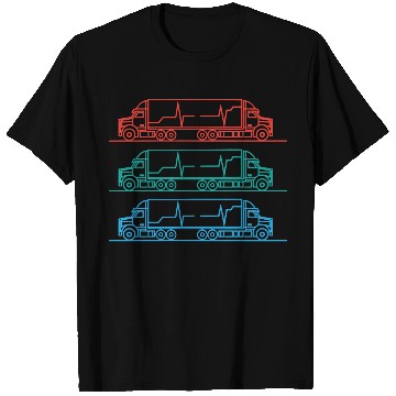Discover Truck driver heart beat Trucker Funny Truck Driver T Shirts