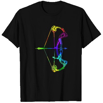 Discover Archery rainbow colors polygon sport T Shirts