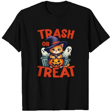 Discover Funny Trick Or Trash Vintage Halloween Pumpkin Kid T Shirts