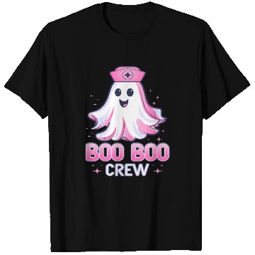 Discover Boo Boo Crew Nurse Pink Ghost Halloween Costume T Shirts