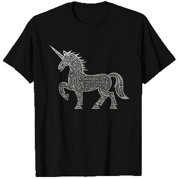 Discover Celtic Unicorn Line Art Tattoo T Shirts
