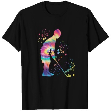 Discover Golfer Colorsplash Kids Miniature Golf T Shirts