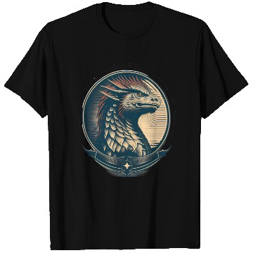 Discover Mystic Dragon Emblem T Shirts Design