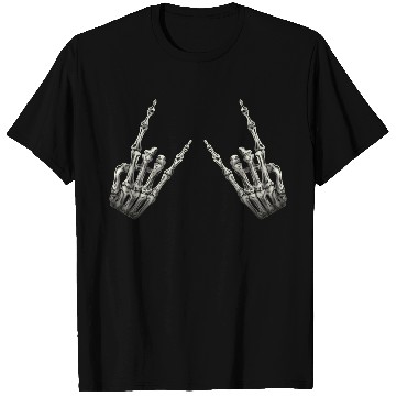 Discover Rock On Rock Star Skeleton Hands Rocker Halloween T Shirts
