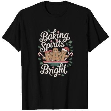 Discover Baking Spirits Bright Holiday Gingerbread and Cand T Shirts